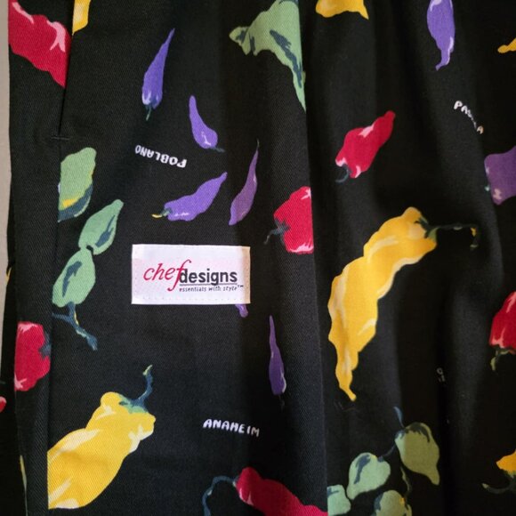 EUV Red Kap Chef's Pants Coloful Pepper Design - Picture 6 of 7